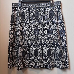 Max Studio Black and White A-Line Skirt